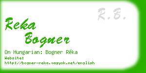 reka bogner business card